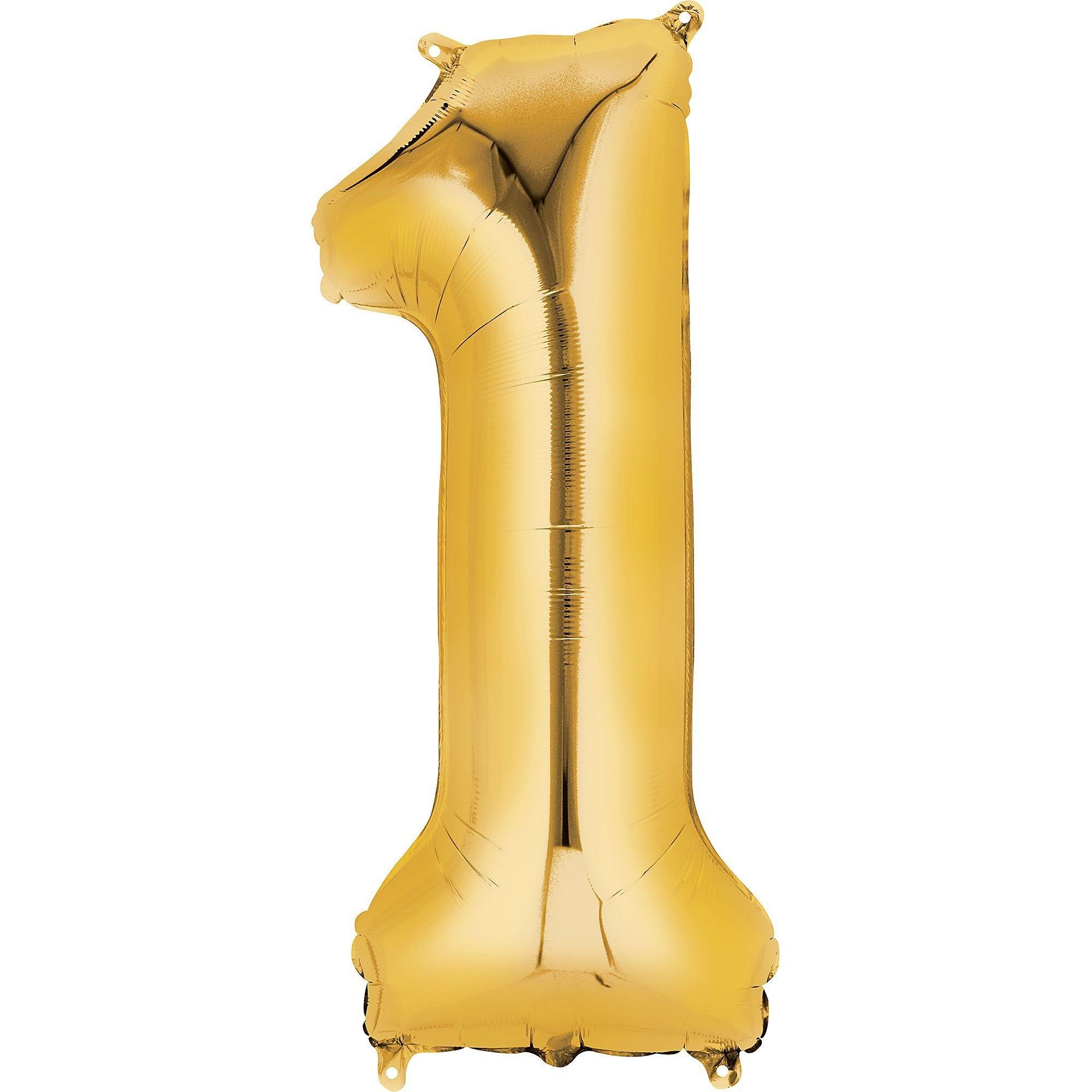 Gold number hot sale one balloon